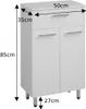 Astor Commode Lupo Blanc brillant 49,7x35,2x84cm MDF 2 Voir les images du produit 6