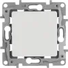 A close-up, front-facing view of a white electrical switch plate with a gray mounting frame. Anteprima dell’immagine prodotto