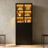 Armadio vetrina ODFU, 70 x 34 x 180 cm, mobiletto alto con Anteprima dell’immagine prodotto 4