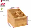 10002203 Portaposate in bambù a 5 scomparti Anteprima dell’immagine prodotto 2