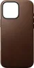 A close-up view of a brown leather phone case. Podgląd zdjęcia produktu