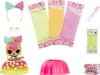 A collection of items for a LOL Surprise doll toy set, including a doll, accessories, and crafting materials. Produktbild-Vorschau
