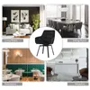 A collage of four different room settings and a close-up of a black chair. Voir les images du produit