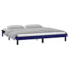 vidaXL Massivholzbett mit LEDs Schwarz 140x190 cm Produktbild-Vorschau 3