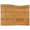 Tischplatte mit Baumkante 90x60x2,5 cm Massivholz Mango Produktbild-Vorschau 5