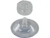 Two clear plastic suction cups with threaded screws are shown against a white background. Produktbild-Vorschau
