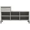 vidaXL Portascarpe grigio cemento 102x36x60 cm materiale a Anteprima dell’immagine prodotto 4