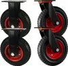 Four transport wheels are shown in two pairs, stacked vertically. Voir les images du produit