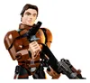A LEGO figure of Han Solo holding two blasters. Produktbild-Vorschau