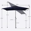 Sekey Sonnenschirm 300 x 200 cm Rechteckschirm Aluminium Produktbild-Vorschau 8