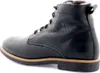 A black leather boot is shown from the side against a white background. Produktbild-Vorschau