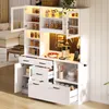 Buffetkast, 185x145x40 cm, met stopcontact, Productafbeelding-voorbeeld 2