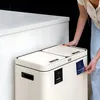 Deleca FreshAura Recycling Mülleimer 60L (2x30L) RVS Creme Produktbild-Vorschau 8