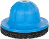 A blue and black abrasive wheel for cleaning hubs. Produktbild-Vorschau
