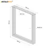 MetaloPro 2 sztuki metalowych nóg stołowych, czarne, 72 cm Podgląd zdjęcia produktu 10