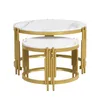 Flieks Couchtisch, 2er Set Marmor Satztisch rund, Produktbild-Vorschau 6