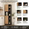 Flieks keukenkasten met 6 open planken, 2 deuren, Productafbeelding-voorbeeld 4
