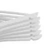A stack of white wooden hangers close up. Produktbild-Vorschau