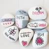 Relaxdays Pietre da dipingere, pietre decorative piatte, 2 Anteprima dell’immagine prodotto 5