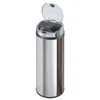 A stainless steel kitchen trash can with its lid open, shown against a white background. Anteprima dell’immagine prodotto