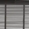A close-up view of anthracite-colored aluminum louvre panels for a pergola or terrace roof. Náhľad obrázku produktu