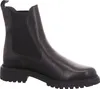 A black leather Chelsea boot with a lug sole, shown from the side against a white background. Voir les images du produit