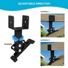 A diagram and installation examples of a rotatable post bracket for pergolas or pavilions. Produktbild-Vorschau