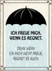 vianmo Holzschild 40x30 cm ich freue mich wenn es regnet Produktbild-Vorschau 1