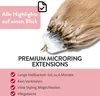 hair2heart Premium Microring Extensions Echthaar glatt - 25 Produktbild-Vorschau 3