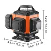 A 3D laser level device with dimensions indicated. Anteprima dell’immagine prodotto