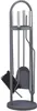 Relaxdays Kaminbesteck modern, 5 teilige Kamingarnitur, Produktbild-Vorschau 1