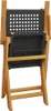 3-tlg. Bistro-Set Schwarz Poly Rattan und Massivholz Produktbild-Vorschau 7