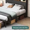 Fortuna Lai čalúnená kovová posteľ 140x200 cm so zásuvkami, Náhľad obrázku produktu 5