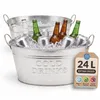 BigDean 2er SET Getränkewanne 24 Liter Zinkwanne Set Produktbild-Vorschau 1