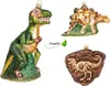 Christbaumschmuck Glas 10cm Dinosaurier Figur Beige Produktbild-Vorschau 1