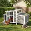 PawHut Kippenhuis, houten kippenstal met afsluitbare deur, Productafbeelding-voorbeeld 2