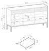 DomoHome Hochwertige Elegante Kommode Nova - 154x83x39 cm Produktbild-Vorschau 7
