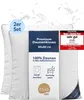 Two white pillows are shown, with a marketing label in the center and a test review badge on the right. Náhľad obrázku produktu