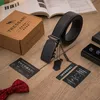 Tressari Cintura da uomo con fibbia automatica Isaiar nera Anteprima dell’immagine prodotto 8