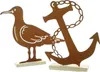 Dekofiguren "Anker & Möwe", maritime Deko aus Metall mit Produktbild-Vorschau 3