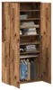 vidaXL Hochschrank mit Regal Altholz 80 x 39 x 178 cm Produktbild-Vorschau 3