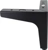 A black metal furniture leg with a floor protector is shown against a white background. Voir les images du produit