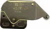 A close-up, top-down view of a metal mini latch. Produktbild-Vorschau