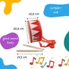 Trommel für Kinder rot/weiss – Holz, 20 cm, mit Sticks & Produktbild-Vorschau 4