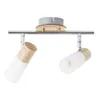 A product shot of a ceiling spotlight with two adjustable heads. Produktbild-Vorschau