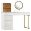 Coiffeuse Flieks avec miroir à LED, commode à maquillage à Voir les images du produit 9