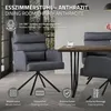 ML-Design jídelní židle otočné sada 4 antracitových židlí Náhled obrázku produktu 2