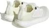 A pair of white Adidas Ultraboost running shoes are shown from a side-angle perspective against a white background. Podgląd zdjęcia produktu