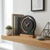 Modern standuhr tischuhr klein aus Holz Eiche Wohnzimmer Produktbild-Vorschau 8