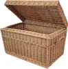 A wicker chest with its lid open, shown against a white background. Anteprima dell’immagine prodotto